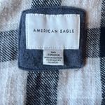 American Eagle Cropped Hooded Flannel Shirt Photo 2
