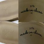 Joie Mai Tan Beige Suede Ruffle Open Toe 2" Block Heel Slide Sandal 37.5 7.5 Photo 9