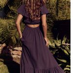 Free People Women's Off The Shoulder Midi With Back Cut Out Ruffle Hem Size XS Photo 3