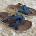 Cliffs Women's Blue Strappy Sandals Size 8 Casual Summer Photo 0