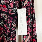 NWT C’isa Mini Dress Womens S Pink Black Floral Long Flare Sleeve Hippie Boho Photo 4