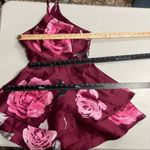 Speechless Women’s Wine Floral Party Prom Dress Size 0 Photo 7