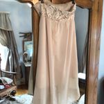 Jealous Tomato Womens Hi Lo Crochet Top Chiffon Overlay Dress in Apricot sz sm Photo 4