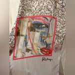 Volt Design Abstract Front Design Sheer Chemise Button Down Tunic Shirt NWOT White Size 6 Photo 2