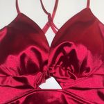 Red Satin Mini Dress Size XS Photo 2