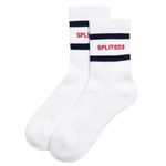 Splits59 🆕 White Logo Stripe Quarter Socks Photo 0