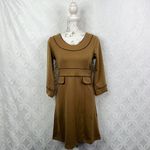 Vertigo Paris Vintage Style Brown‎ Dress With Piping Detail and Pocket Accents Size XS NWT Photo 2
