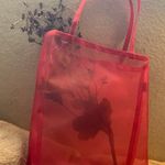 I.N. San Francisco Red Mesh Chic Tote Bag Photo 5