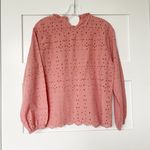 ZARA Pink Eyelet Lace Blouse Photo 6