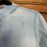 Anthropologie Maeve Boise Embroidered Patch Pocket Chambray Button Down Shirt Photo 1