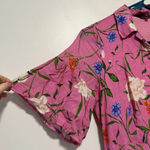 Abbey Glass NWOT‎ Button Front Charlotte Gown in Pink Tossed Floral Size XS Photo 6