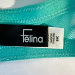 Felina  36C Turquoise Lace Balconette Bra Style 135061 Padded Underwire Photo 5