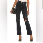 AGOLDE  Lana Mid Rise Straight Leg Jeans Black Distressed- Size 26 Photo 3