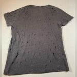IRO  Laser Cut Distress Linen Tee Shirt Gray‎ black Size small Photo 1