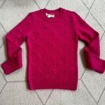 Lucky Brand NWT  Fuschia Pink Popcorn Knit Valentine Cozy Sweater Sz XS Photo 3