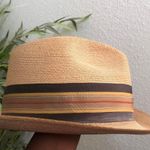 Dobbs Casino Gambler Vegas Panama Straw Fedora Hat Cap Boater Khaki Size 7 1/8 Vintage Tan Photo 0