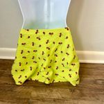 Urban Outfitters NWT Neon Lime Green w/Red Flowers Mini Skirt Photo 2
