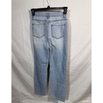 Shein Size 4 Light Wash Distressed Wide Leg Jeans 90s Mom Denim‎ Blue Photo 4