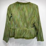 Robbie Bee Vintage 80s Boucle Tweed Blazer Raw Edge Satin Ribbon Trim Waist Tie Photo 1