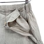 J Jill Linen Stretch Pants Women M Beige Crop Button Hem Coastal Resort Breezy Size M Photo 2