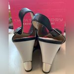 Chinese Laundry Kristin Cavallari  Black&White Ankle Strap Wedges Chrome -size 9 Photo 2