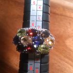 Multi Gemstone Stainless Steel Ring (Size 7) Photo 3