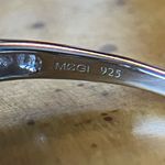 Genuine Aquamarine Sterling Silver Heart Ring Size 9.75 Photo 5