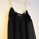 Apt. 9  Chemise Babydoll Built In Bra Lingerie Mini Dress Slip Black White Lace M Photo 4