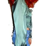 Mixed Threads Hunter Green Peasant Crop Blouse S Photo 4