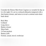 L'Agence  “Denise” Multicolor Plaid High Low Button Front Top, Large Photo 7