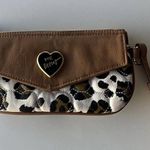 Betsey Johnson Envelope Leopard Print Wristlet Zip Top Pouch Purse Bag Handbag Photo 2