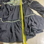 Free People Womens M Bohemian Bishop Sleeve Gauzy Flowy Open Knit Mini Dress Photo 7