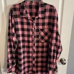 Women’s Flannel Shirt Size 2XL Blush Black Grey New Without Tags Pink Photo 3