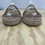 Madewell Size 7.5 Women's Tan Espadrille strappy Slip On Comfort Sandal Beachy Photo 2
