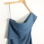 Likely  Driggs Strapless Cocktail Dress Size 8 Knee Length One Shoulder Blue Photo 7