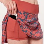 Lululemon Pace Rival Skirt Orange Blue Floral Size 2 Photo 12