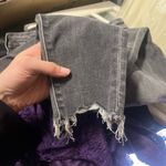 American Eagle  Next Level Stretch grey black distressed skinny jeans raw hem Photo 3