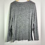 UGG  Women’s Gray Marled Long Sleeve Knit Top w/ Boho Side Tie Detail Size M Photo 4