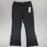 Nanette Lepore  Sequin Tuxedo Pants Women Small Black Pull On Dressy NEW Photo 1