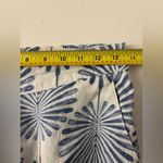 Joie  Women Blue White Leaf 100% Linen Cropped Wide Leg Pants elastic waist S Photo 3