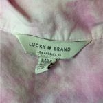 Lucky Brand Women's Tie Dye Button Up Short Sleeve Boho Shirt Pink Size Medium Photo 2