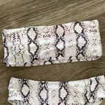 SheIn two piece strapless bandeau bikini snakeskin animal print white medium Photo 2