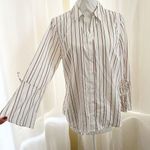 Roz & Ali Striped Button down shirt Size Medium Photo 0