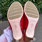 Cole Haan Patent Leather red peep toe kitten heels Photo 5