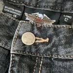 Harley Davidson HARLEY-DAVIDSON Bootcut Jeans 12 Tall 34” Inseam Black Wash $150 Retail NWOT Photo 5