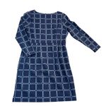 Boden Eliza Dress 16L Tall Blue Grid Midi V Neck Long Sleeve Lined Work Office Size undefined Photo 5