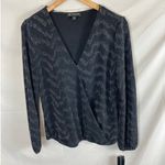 NWT INC International Concepts Sparkle Surplus Top Size Small Black Photo 0