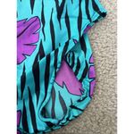 Vintage Rose Marie Reid Retro Green Black Purple Floral Swimsuit USA Made 10 Photo 12