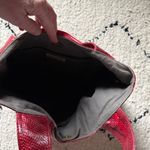 Beirn large red snakeskin shoulder bag date night going out purse Valentine's Photo 3