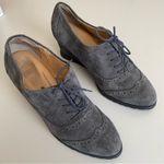 Ellen Tracy  Active Gray Tobin Oxford Wedge SZ 8.5 suede booties‎ wingtip Photo 1